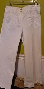 Loft white wide leg pant